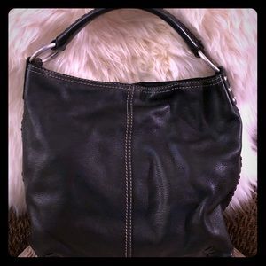 Lucky Brand slouchy black leather hobo bag